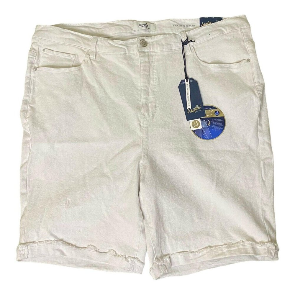 Angels Women's White Bermuda Jean Shorts NWT